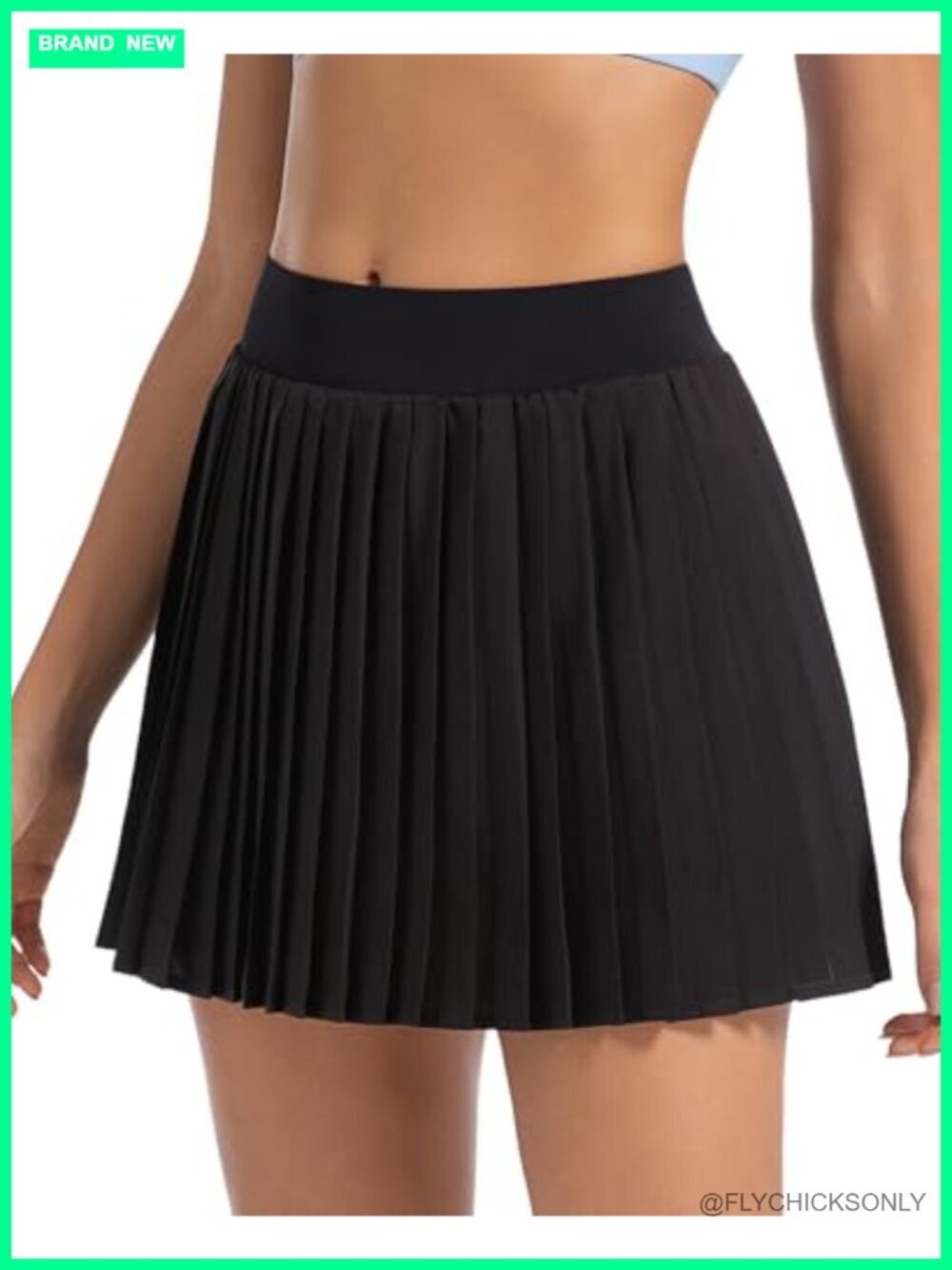 Pleated Tennis Skort with Built-in Shorts, High Waisted Athletic Skirt for Golf